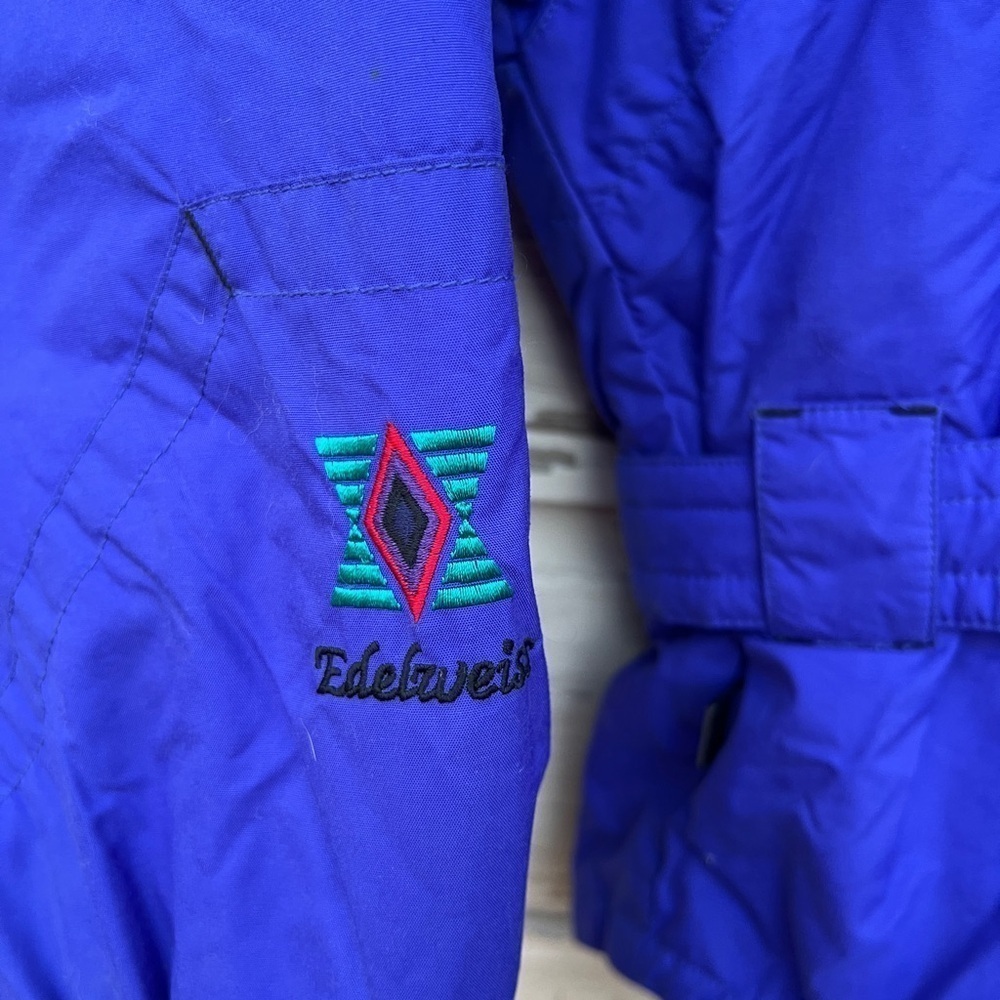 Vintage 80s 1980s Edelweiss Colorblock Ski Winter Snow Parka Jacket Coat S - Picture 8 of 10